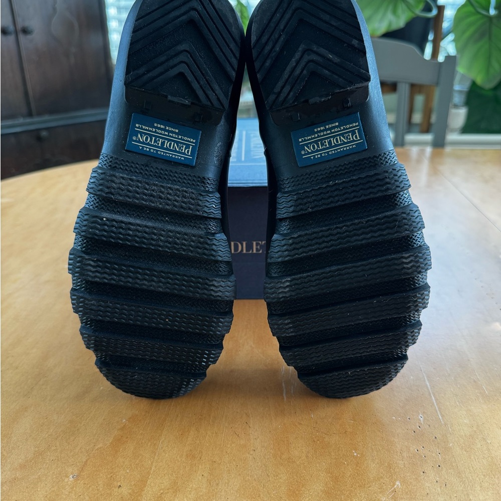 Pendleton Red and Black Checkered Rain Boots - image 8